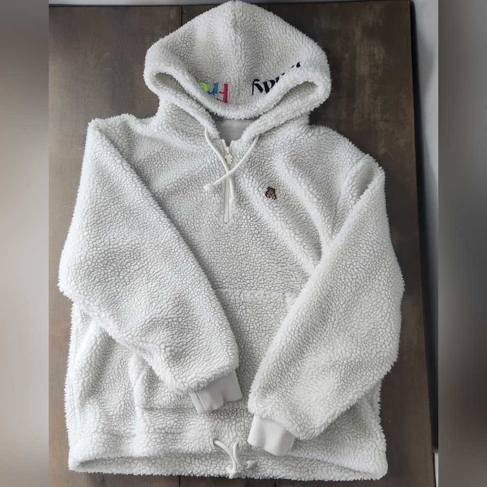 Teddy Fresh White Sherpa Fleece Jacket – Size Medium